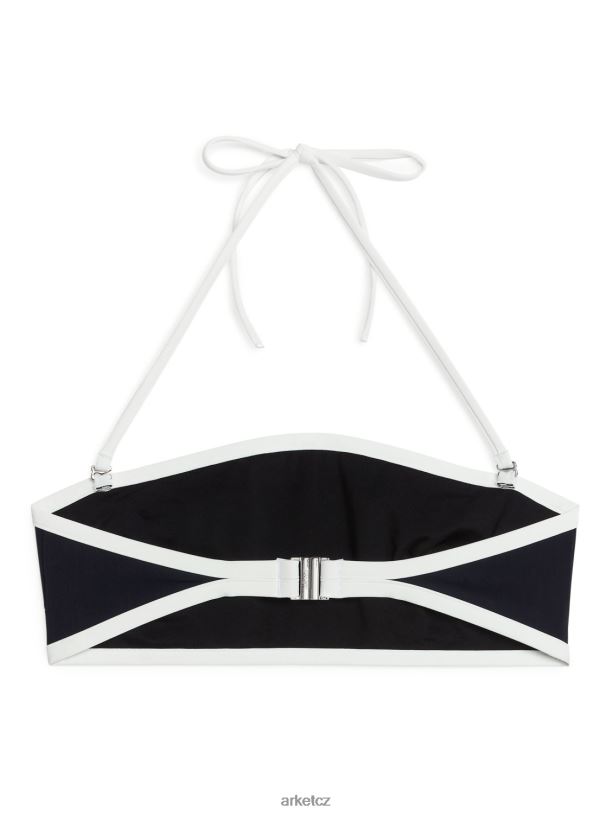 ženy ARKET horní díl bikin s kapucí oblečení Černá bílá J8R2D602