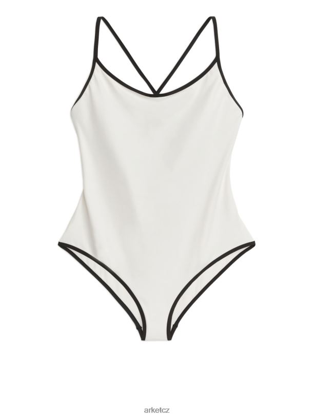 ženy ARKET matné plavky oblečení šedobílá/černá J8R2D584