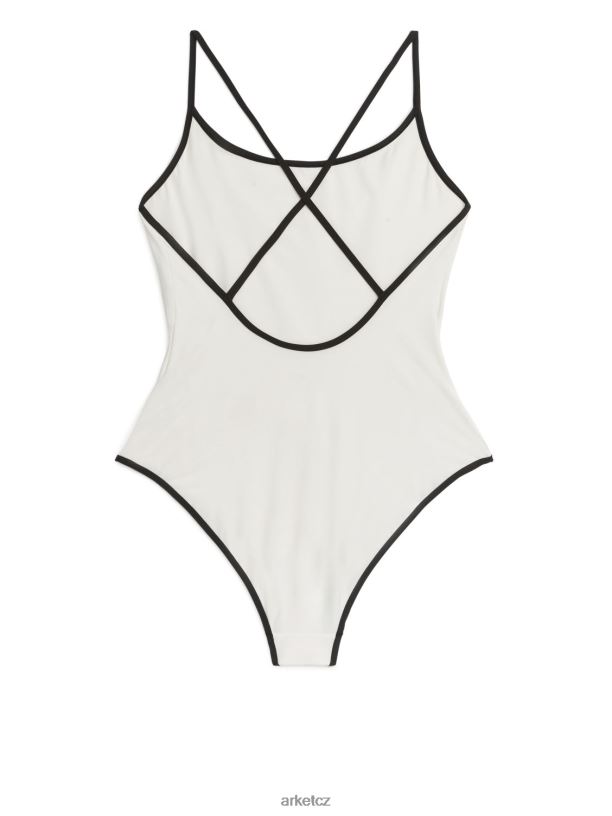 ženy ARKET matné plavky oblečení šedobílá/černá J8R2D584