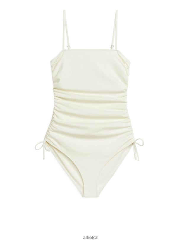 ženy ARKET nařasené plavky oblečení bílý J8R2D588