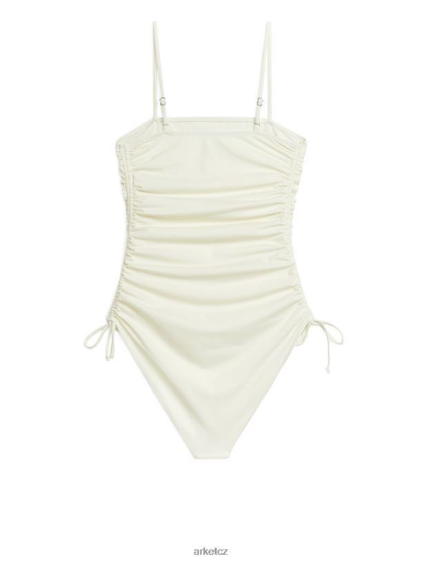 ženy ARKET nařasené plavky oblečení bílý J8R2D588