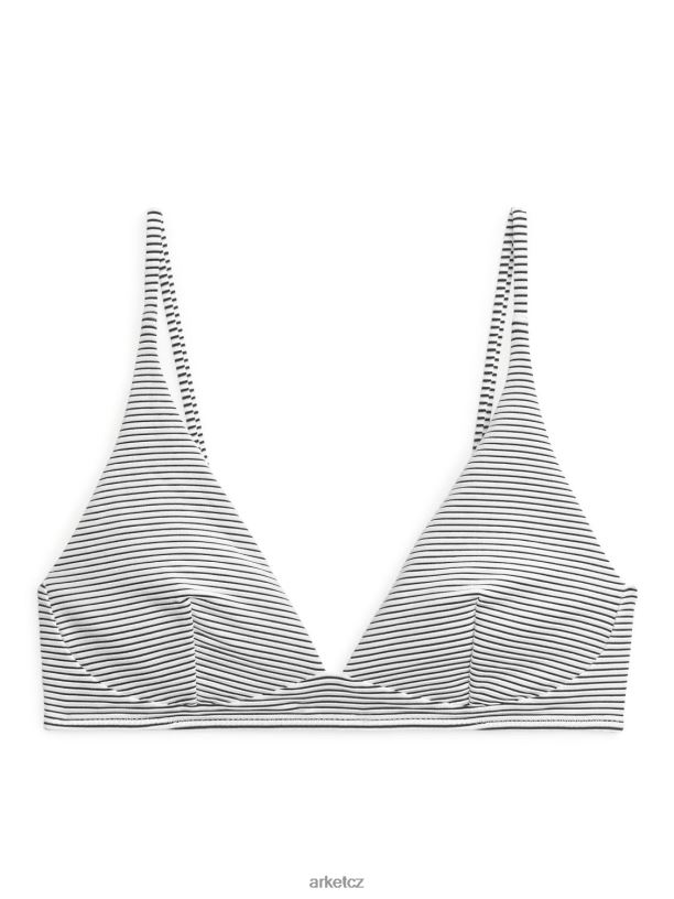 ženy ARKET pruhovaný top bikin oblečení bílá/modrá J8R2D625