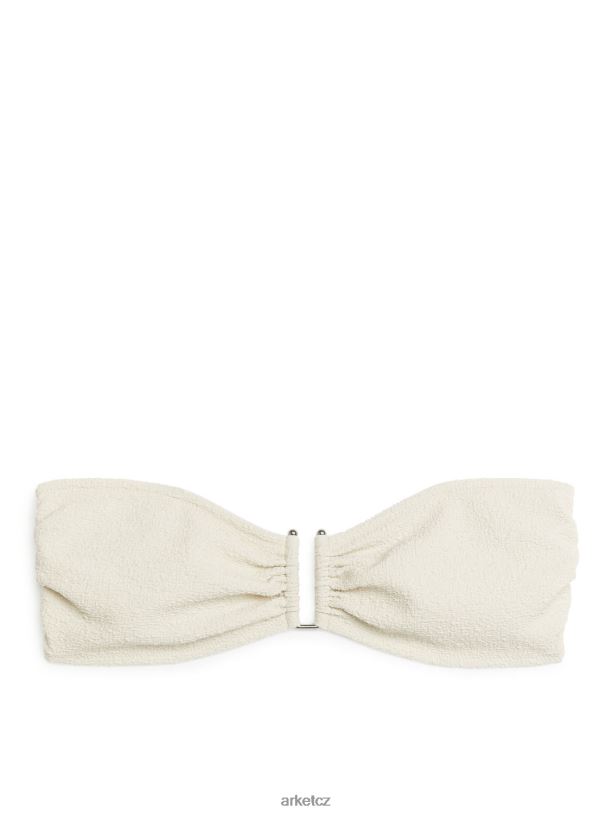 ženy ARKET pruhovaný vršek bikin s texturou oblečení špinavě bílé J8R2D613