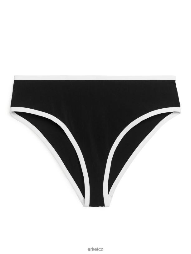 ženy ARKET spodní díl bikin s vysokým pasem oblečení Černá bílá J8R2D600