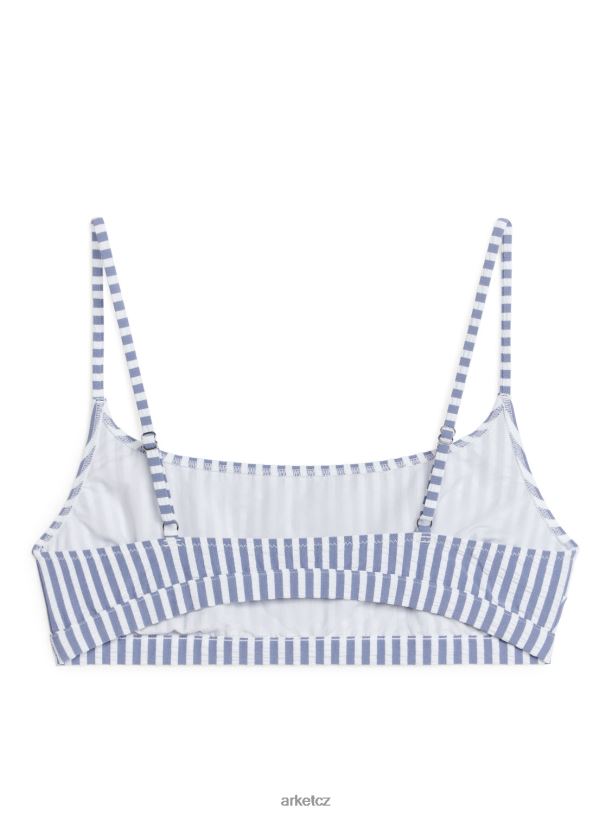 ženy ARKET top bikin seersucker oblečení Modrá bílá J8R2D593