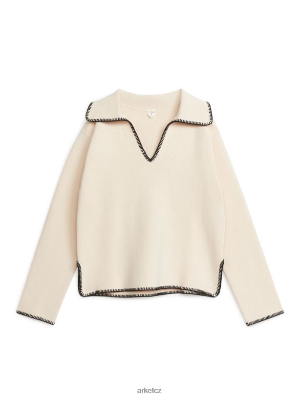 ženy ARKET bavlněný svetr oblečení šedobílá/černá J8R2D401