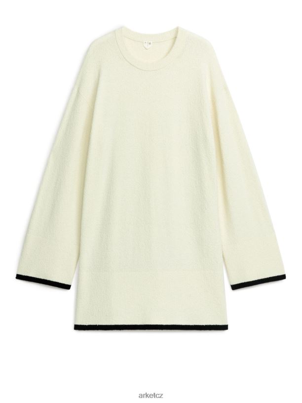 ženy ARKET boucle jumper oblečení špinavě bílá/černá J8R2D360