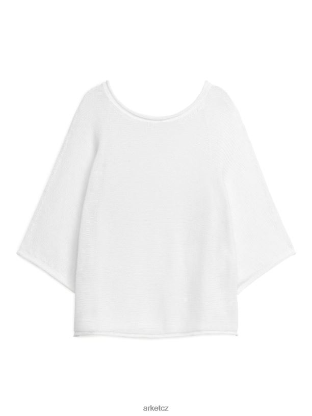 ženy ARKET pletený bavlněný svetr oblečení bílý J8R2D404