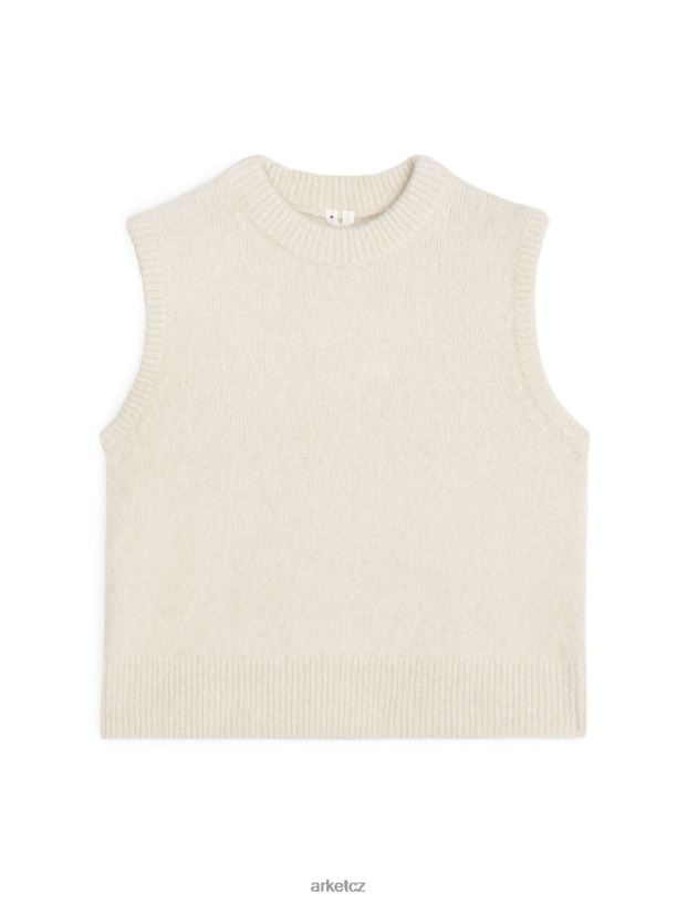 ženy ARKET pletená vesta z alpaky jaka oblečení světle béžová J8R2D449