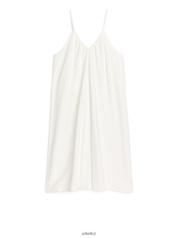 ženy ARKET bavlněné šaty s páskem na ručník oblečení bílý J8R2D135