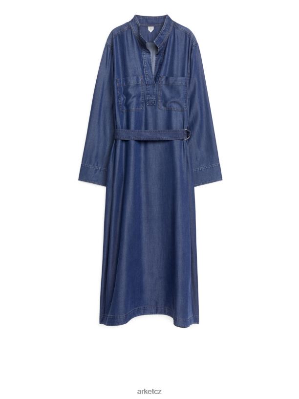 ženy ARKET džínové šaty s páskem oblečení modrý J8R2D124