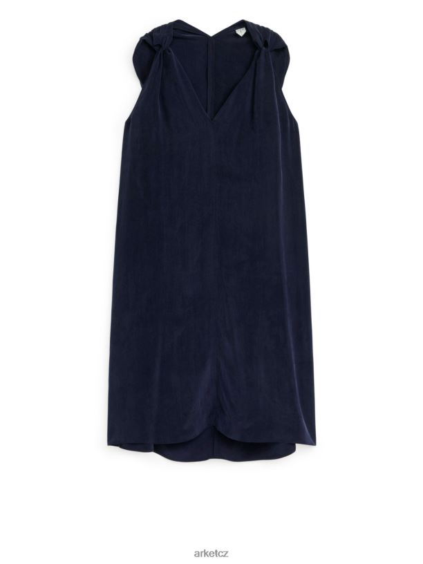 ženy ARKET měděné šaty s uzlem oblečení tmavě modrá J8R2D94