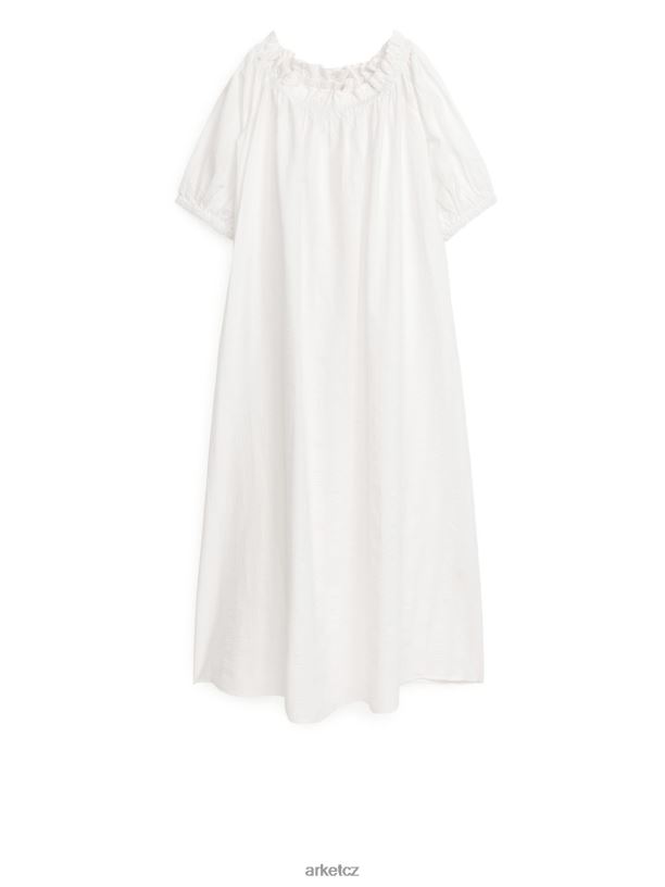 ženy ARKET maxi šaty mimo ramena oblečení bílý J8R2D109