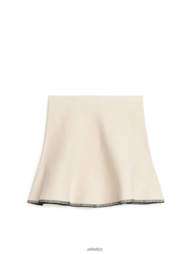 ženy ARKET pletená minisukně oblečení šedobílá/černá J8R2D264
