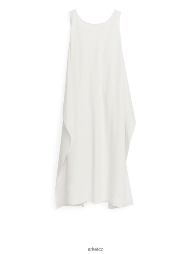 ženy ARKET popelínové žerzejové šaty oblečení bílý J8R2D70