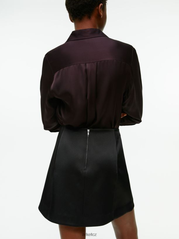 ženy ARKET saténová minisukně oblečení Černá J8R2D236