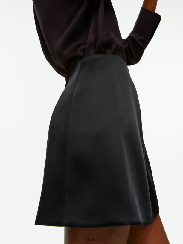 ženy ARKET saténová minisukně oblečení Černá J8R2D236