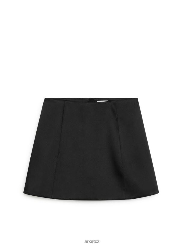 ženy ARKET saténová minisukně oblečení Černá J8R2D236