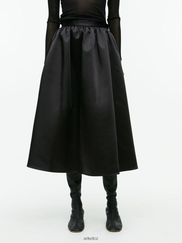 ženy ARKET taftová sukně oblečení Černá J8R2D266