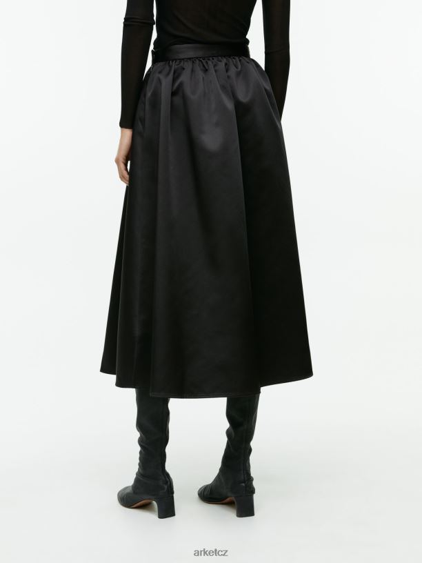 ženy ARKET taftová sukně oblečení Černá J8R2D266