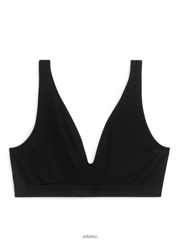 ženy ARKET bezešvá měkká podprsenka oblečení Černá J8R2D538