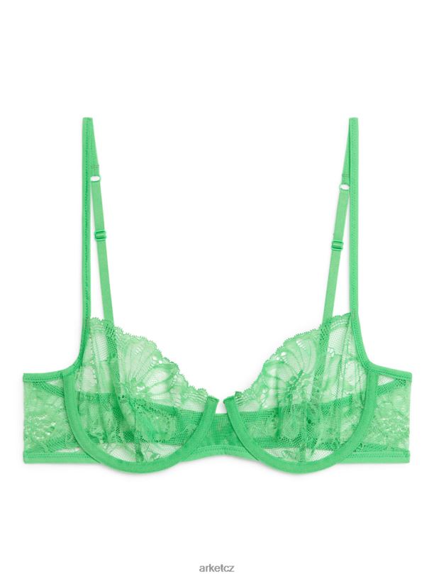 ženy ARKET krajková drátěná podprsenka oblečení zelená J8R2D557