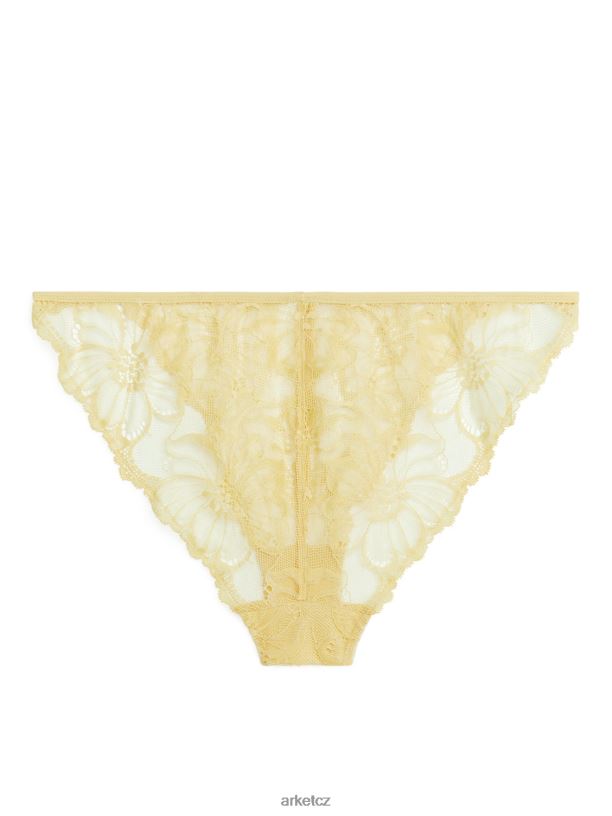 ženy ARKET krajková tanga oblečení žlutá J8R2D535