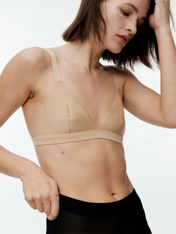 ženy ARKET měkká trojúhelníková podprsenka oblečení béžový J8R2D545