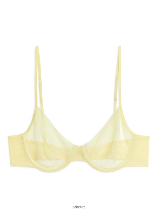 ženy ARKET síťovaná drátěná podprsenka oblečení žlutá J8R2D548