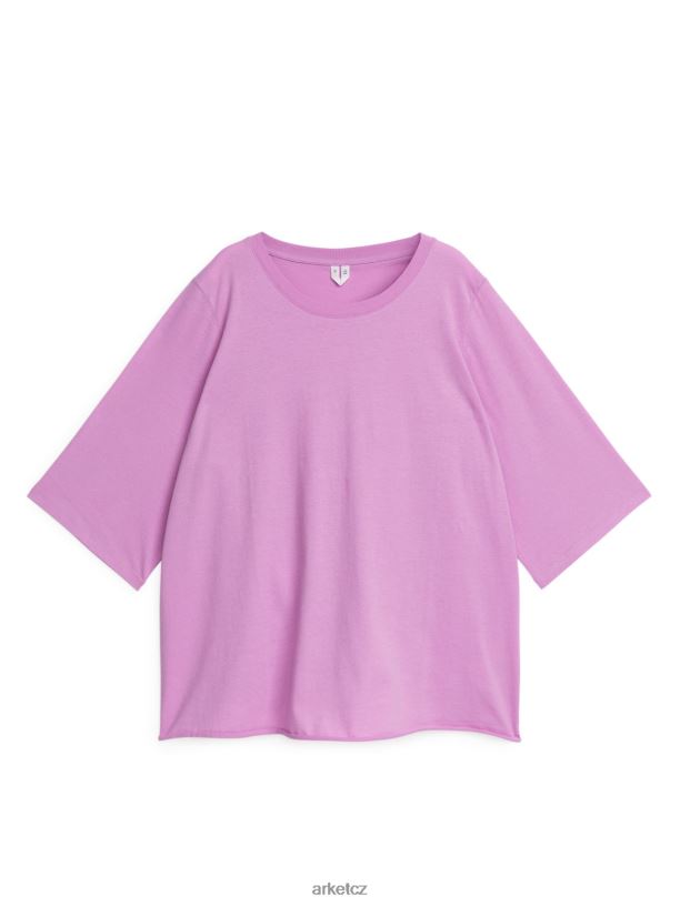 ženy ARKET bavlněné pyžamové tričko oblečení růžový J8R2D512