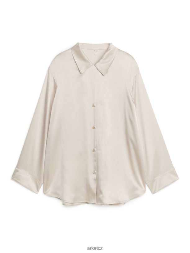 ženy ARKET hedvábná košile oblečení béžový J8R2D517