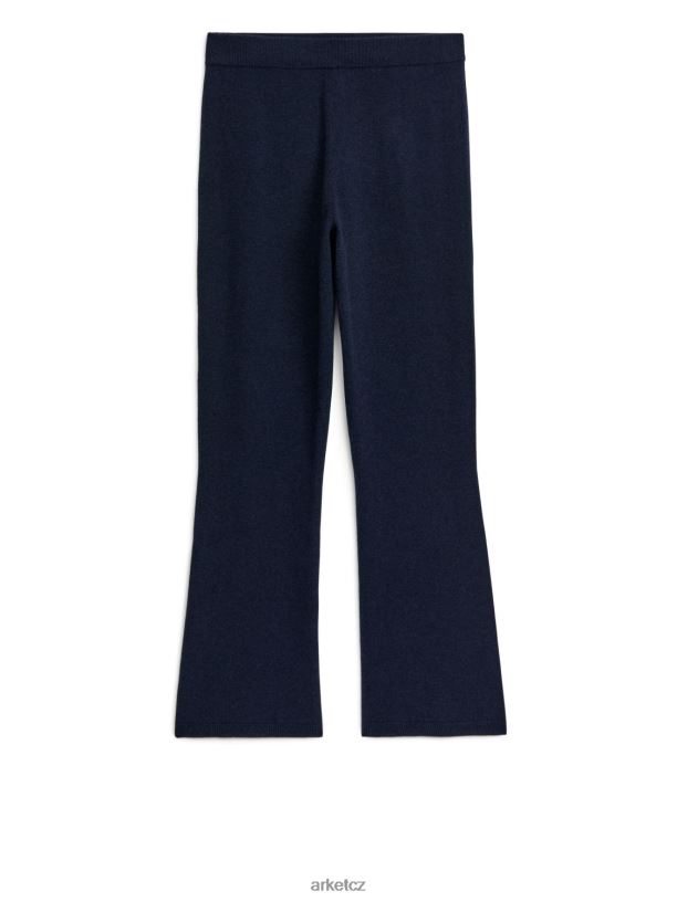 ženy ARKET kašmírové pletené kalhoty oblečení tmavě modrá J8R2D522