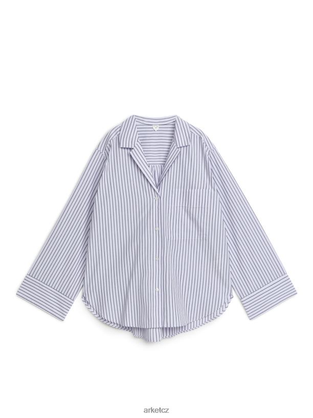 ženy ARKET uvolněná pyžamová košile oblečení bílý černý J8R2D515