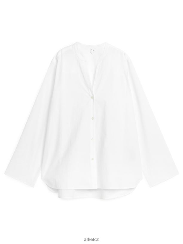 ženy ARKET vypraná bavlněná košile oblečení bílý J8R2D32