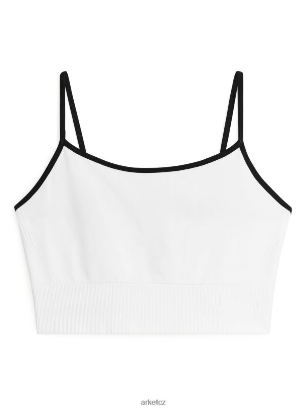 ženy ARKET bezešvá podprsenka na jógu oblečení bílý černý J8R2D503