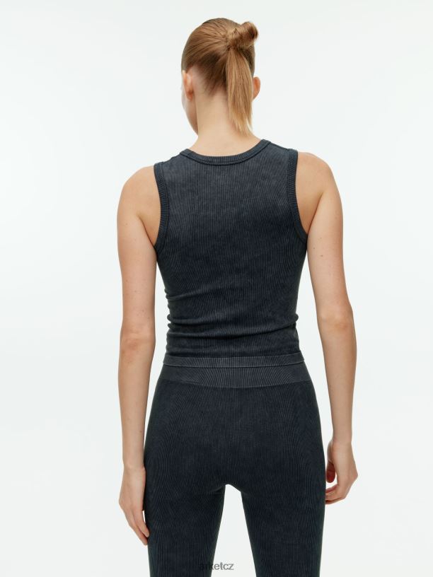 ženy ARKET žebrované bezešvé tílko oblečení vyprané černé J8R2D507
