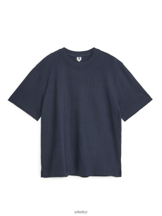 ženy ARKET boucle jersey tričko oblečení tmavě modrá J8R2D1012