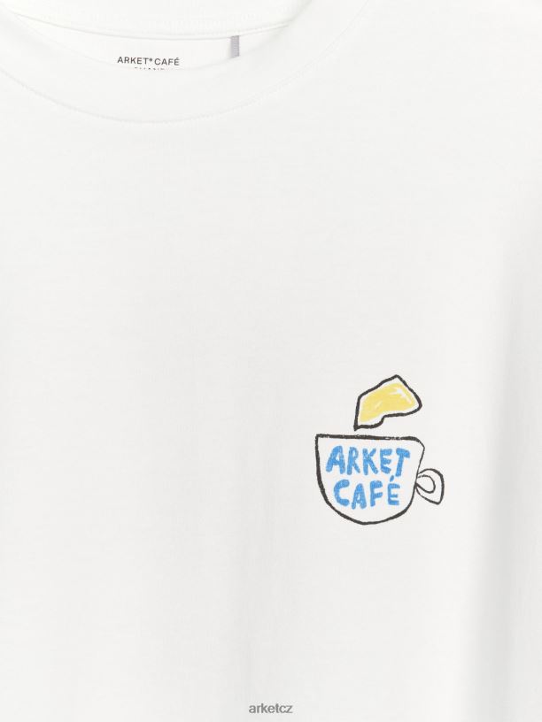 ženy ARKET café tričko s dlouhým rukávem oblečení bílý J8R2D1038