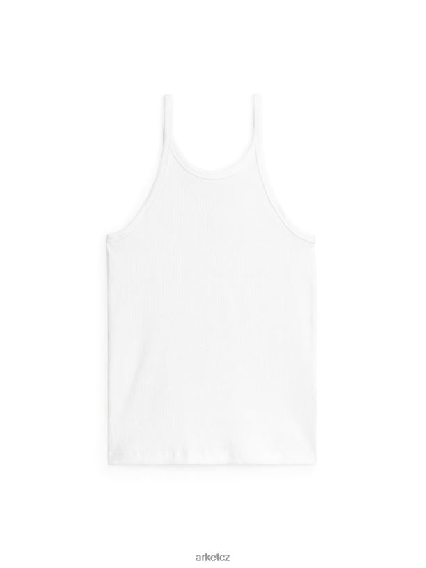 ženy ARKET žebrované tílko oblečení bílý J8R2D322