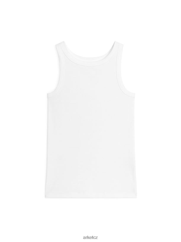 ženy ARKET žebrované tílko oblečení bílý J8R2D383