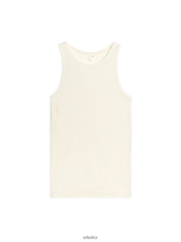 ženy ARKET hedvábné tílko oblečení špinavě bílá J8R2D358