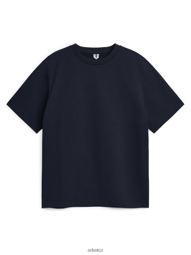 ženy ARKET interlockové tričko oblečení tmavě modrá J8R2D1009