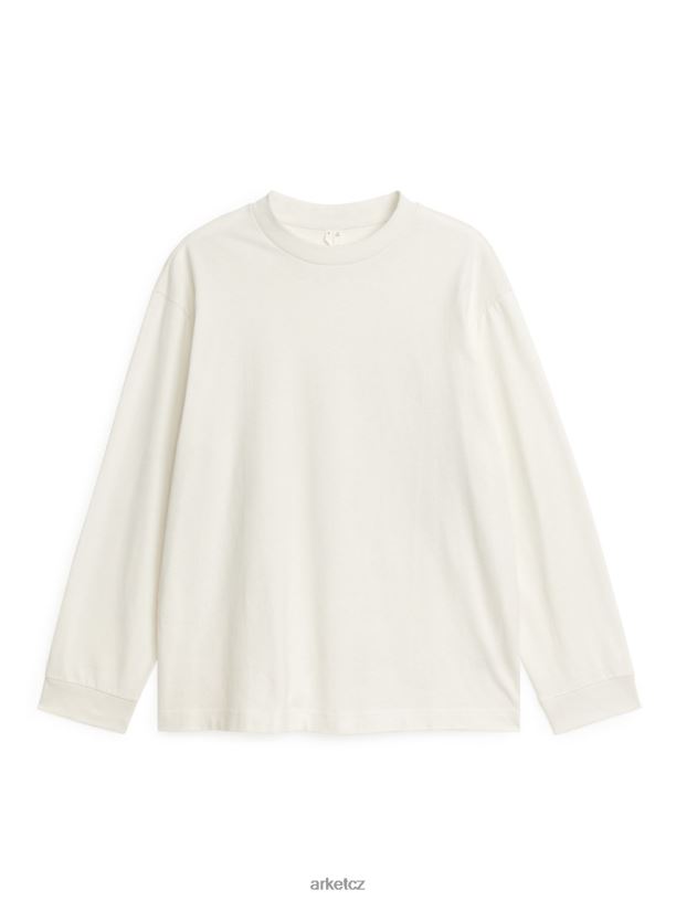 ženy ARKET lehké tričko s dlouhým rukávem oblečení bílý J8R2D1043