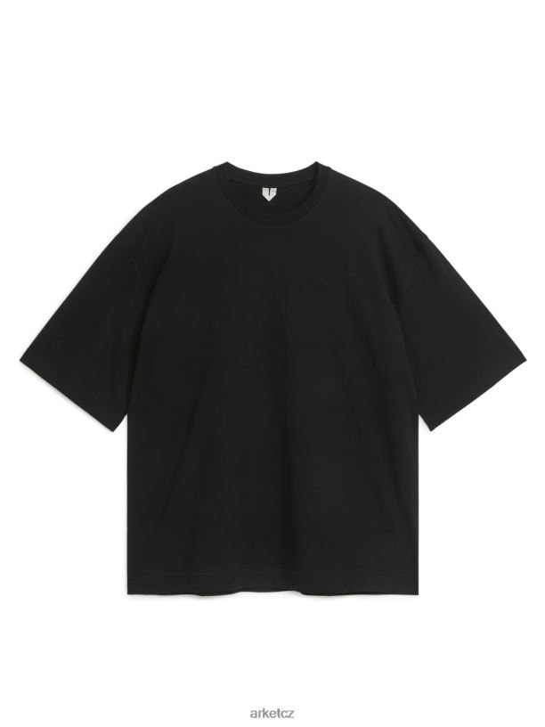 ženy ARKET oversized lehké tričko oblečení Černá J8R2D1031
