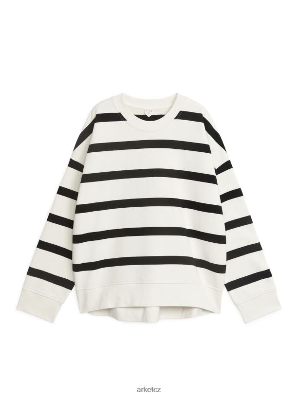 ženy ARKET oversized mikina oblečení šedobílá/černá J8R2D376