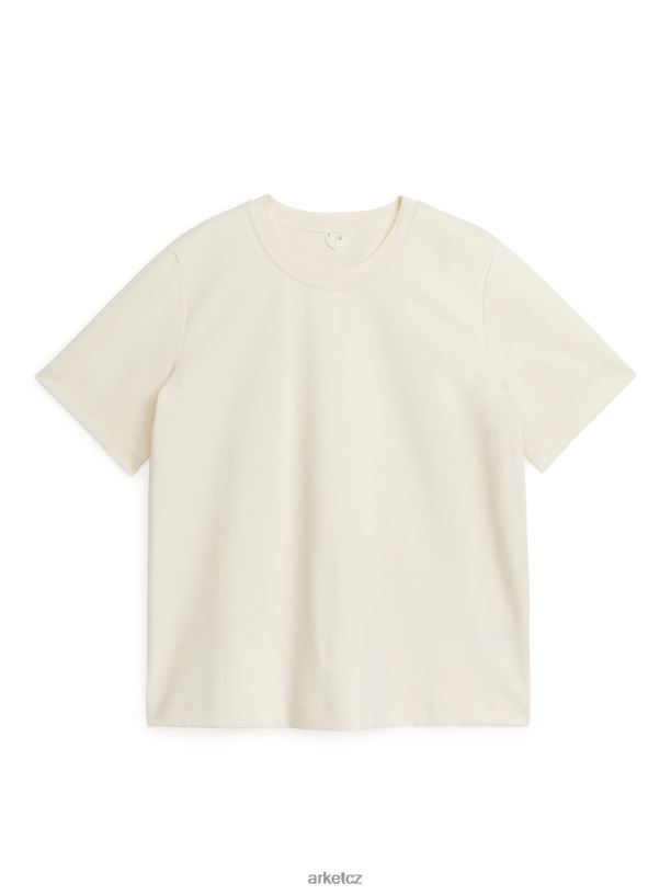 ženy ARKET těžké tričko oblečení špinavě bílé J8R2D316