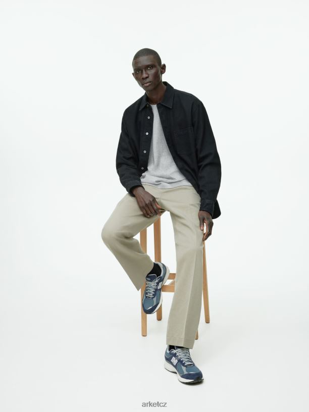 ženy ARKET těžké tričko oblečení světle šedá melanž J8R2D997