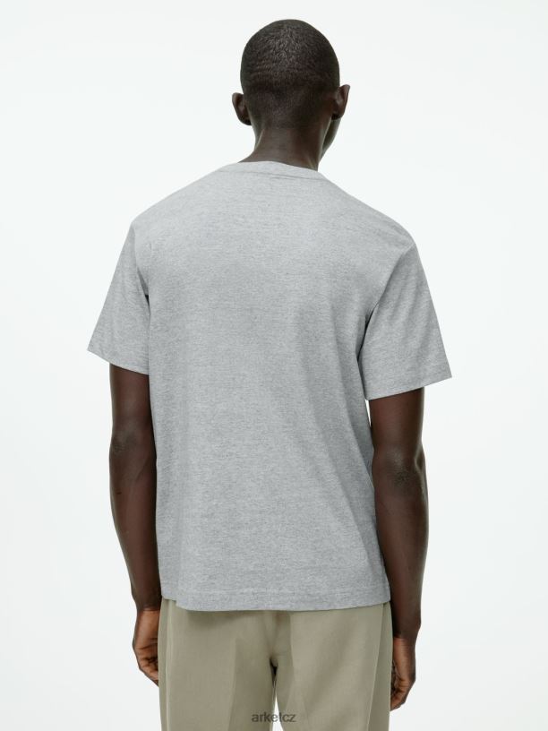 ženy ARKET těžké tričko oblečení světle šedá melanž J8R2D997