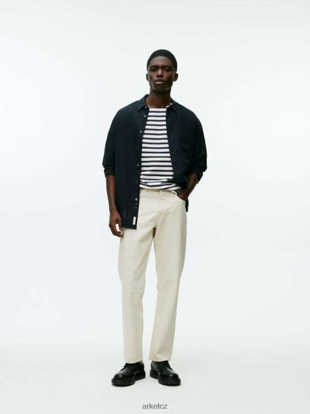 ženy ARKET těžké tričko oblečení tmavě modrá/bílá J8R2D1001