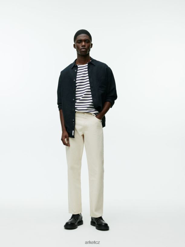 ženy ARKET těžké tričko oblečení tmavě modrá/bílá J8R2D1001